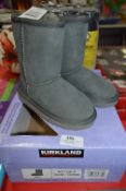 *Kid's Shearling Boots (Grey) - Size: 9