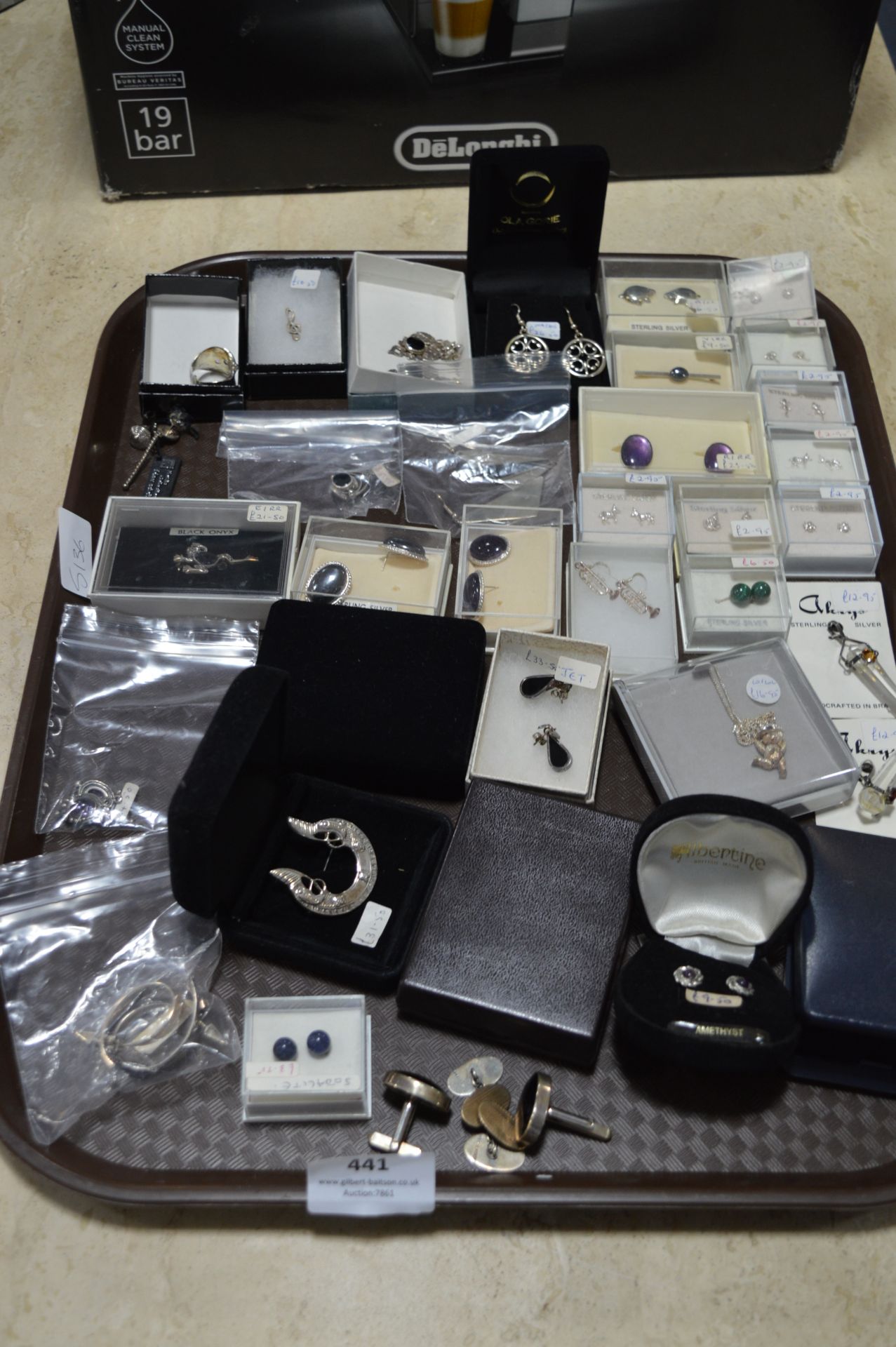 Tray Lot of Sterling Silver Jewellery; Earrings, Cufflinks and Pendants