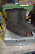 *Kid's Shearling Boots (Dark Brown) - Size:1