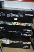 Four Lexmark CS796 Toner Cartridges (Blue)