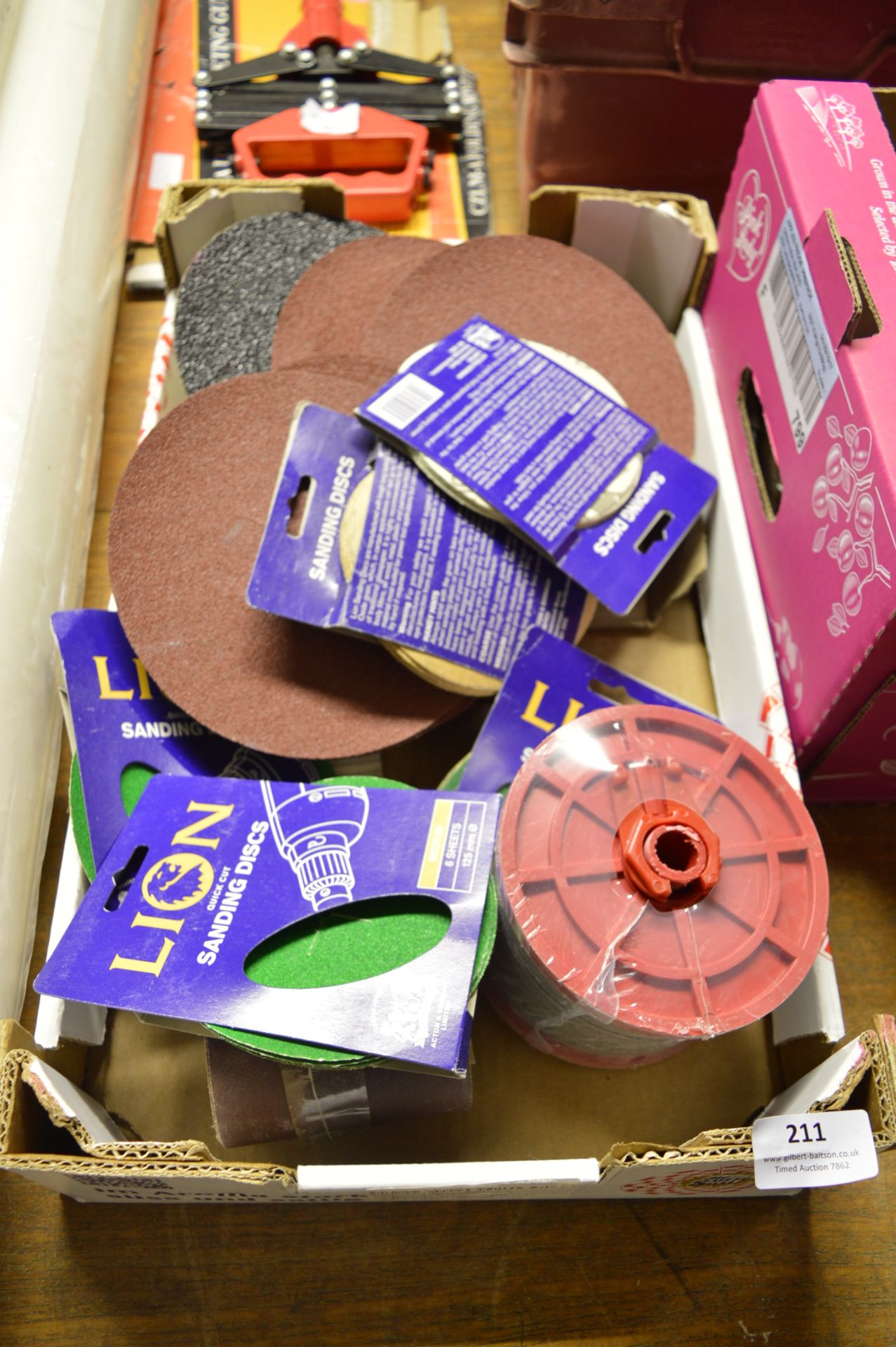 Box Containing Sanding Disks (Various Sizes)