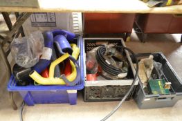 *Three Boxes Containing Assorted Rubber Hoses, Vehicle Wheel Nuts, etc.