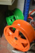 *Two Alloy Wheels (One Orange, One Green)