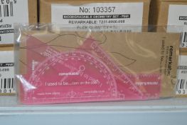 *Eight Boxes Containing 10 Biodegradable Geometry Sets (Pink)