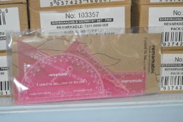 *Eight Boxes Containing 10 Biodegradable Geometry Sets (Pink)