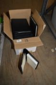 *Box Containing Eighteen Faux Leather Notebooks