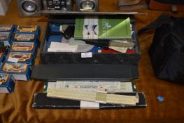 File Box Containing Slide Rulers etc.