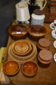 Hornsea Pottery Dinnerware and a Lamp