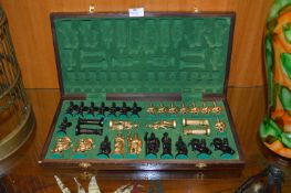 Chess Set Romans with Board Carry Case