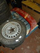 *Pair of Steel Five Stud Rims with 185/65R14 Tyres