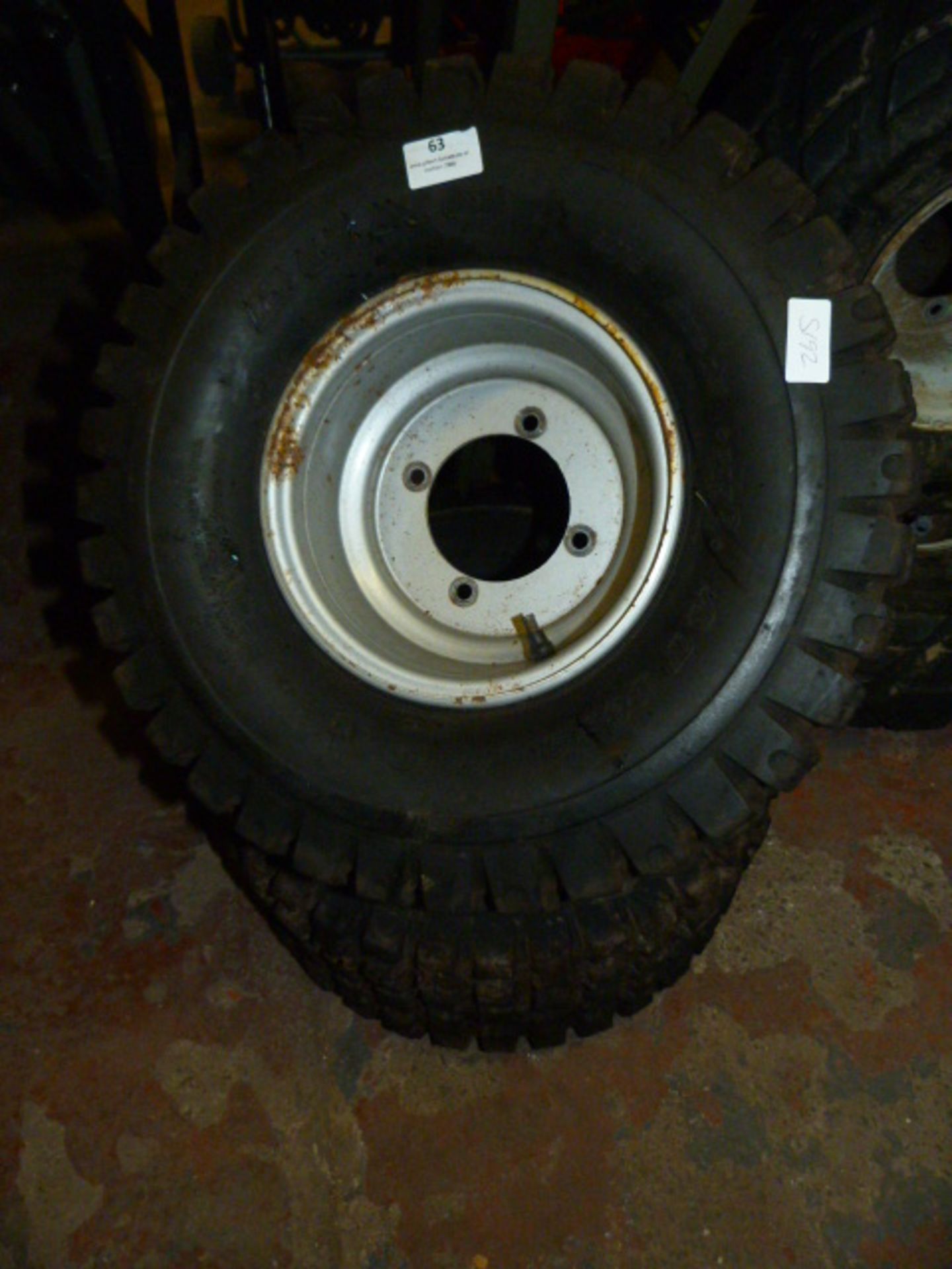 Pair of All Terrain Tyres and Four Stud Rims 18x8-