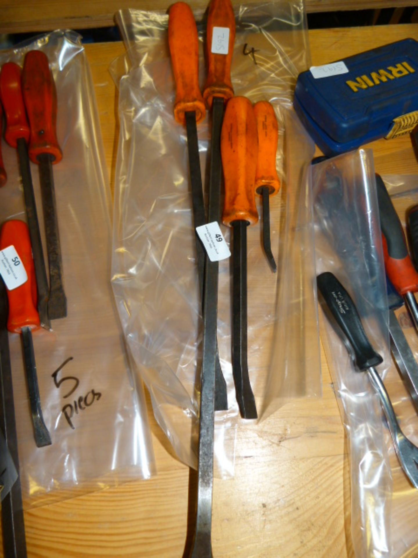 Four Snap on Scrapers (Orange Handle)