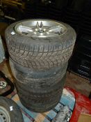 *Four BMW Five Stud Alloy Wheels with 245/45R17 Ty