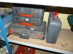 *Four Plastic Toolboxes