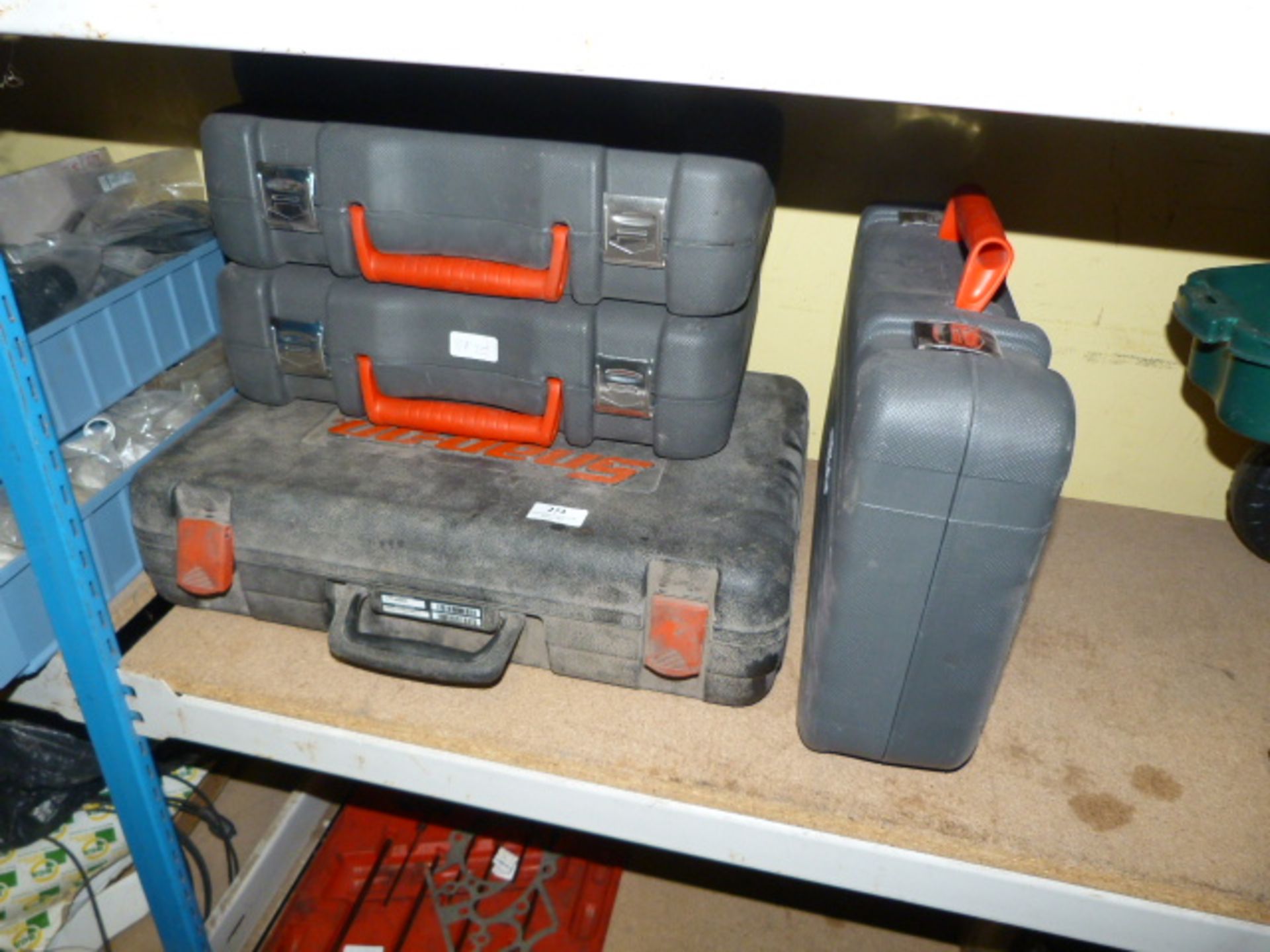 *Four Plastic Toolboxes
