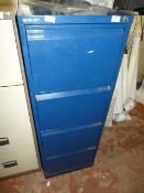 Bisle Four Drawer Foolscap Filing Cabinet (Blue)