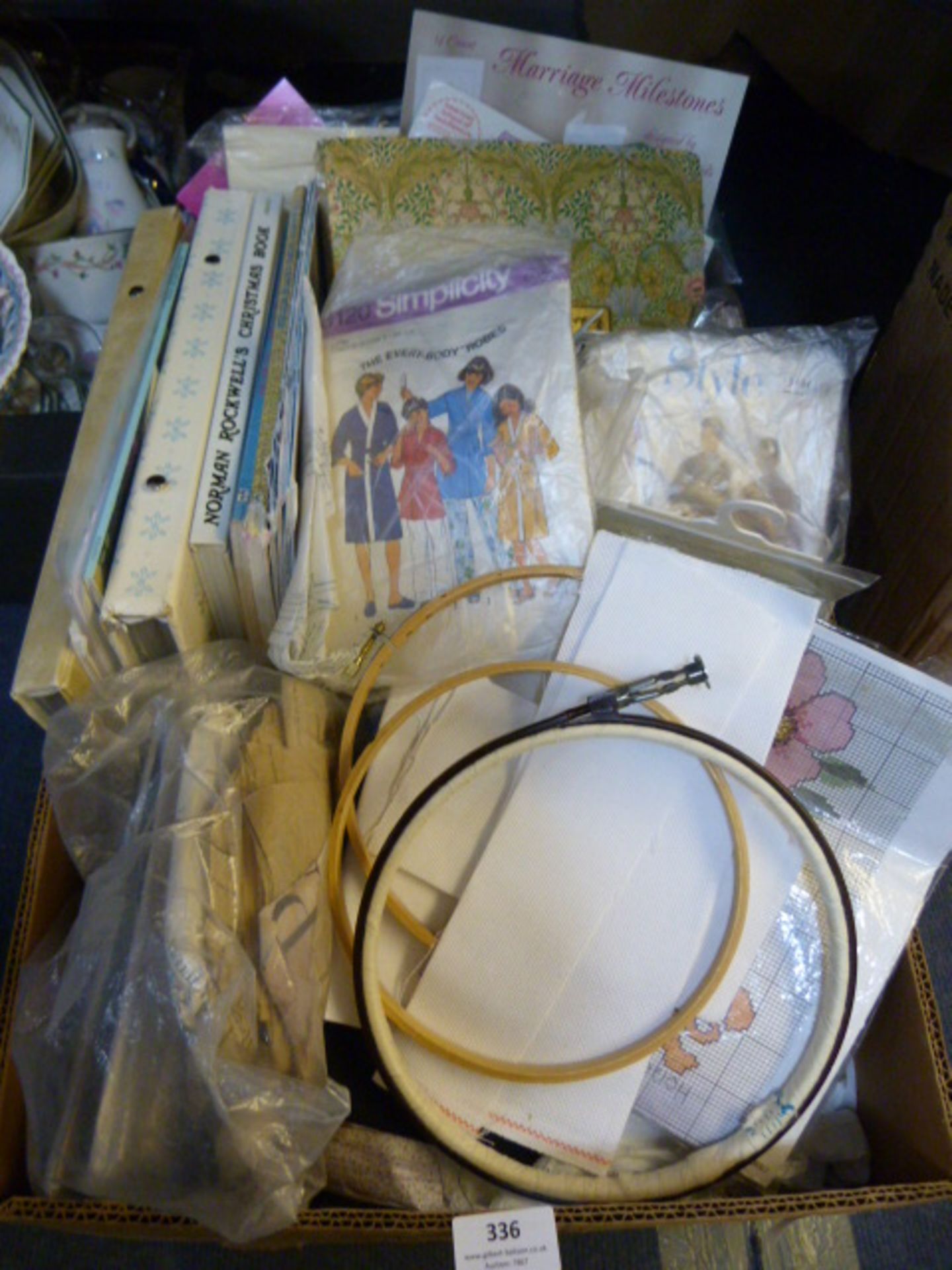 Box Containing Sewing Knitting Patterns