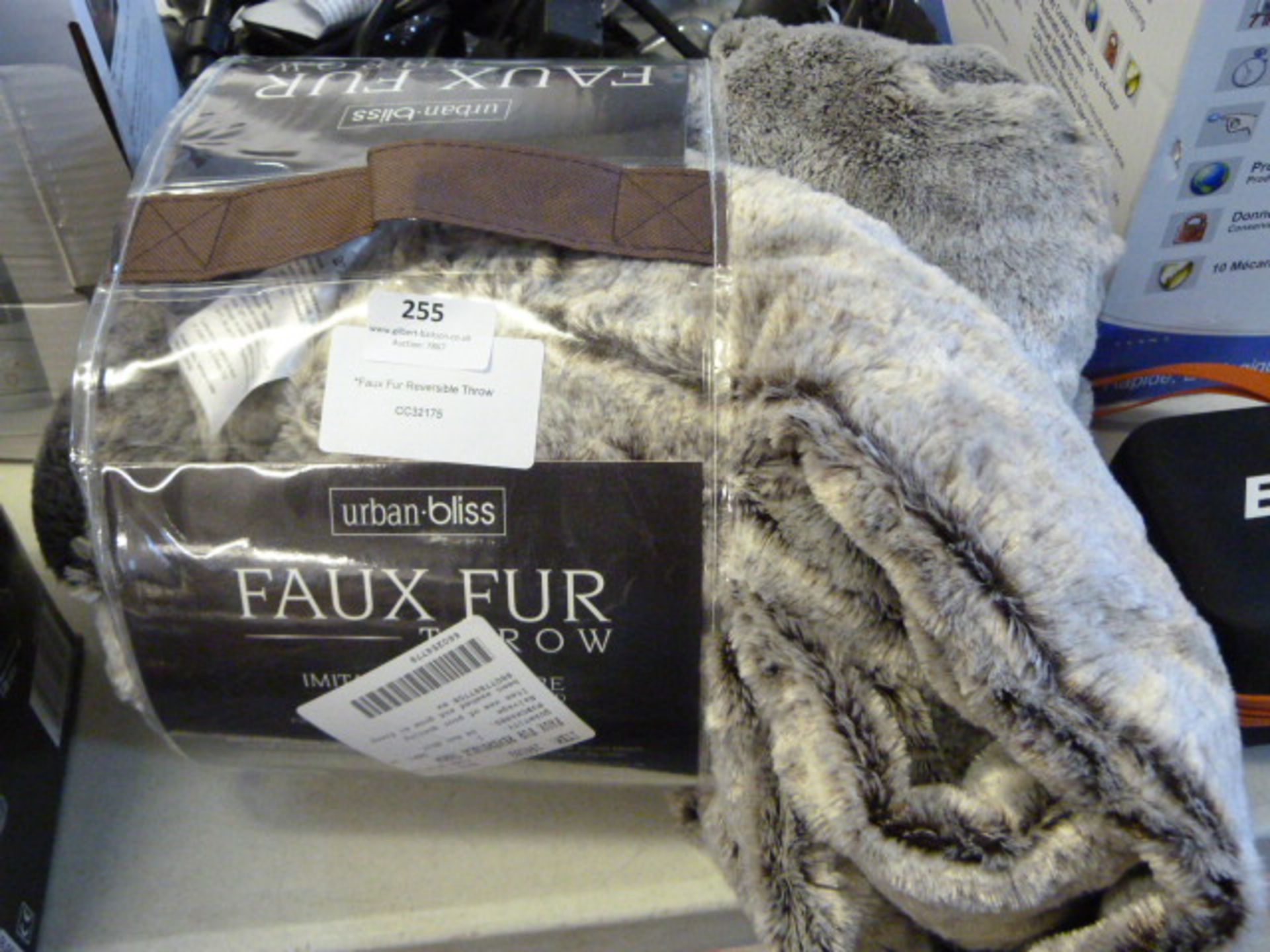 *Faux Fur Reversible Throw