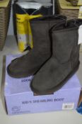 *Kids Shearling Boots (Dark Brown) Size: 2