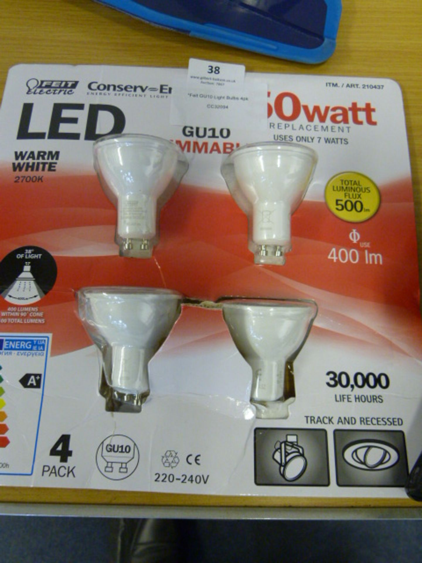 *Feit GU10 Light Bulbs 4pk