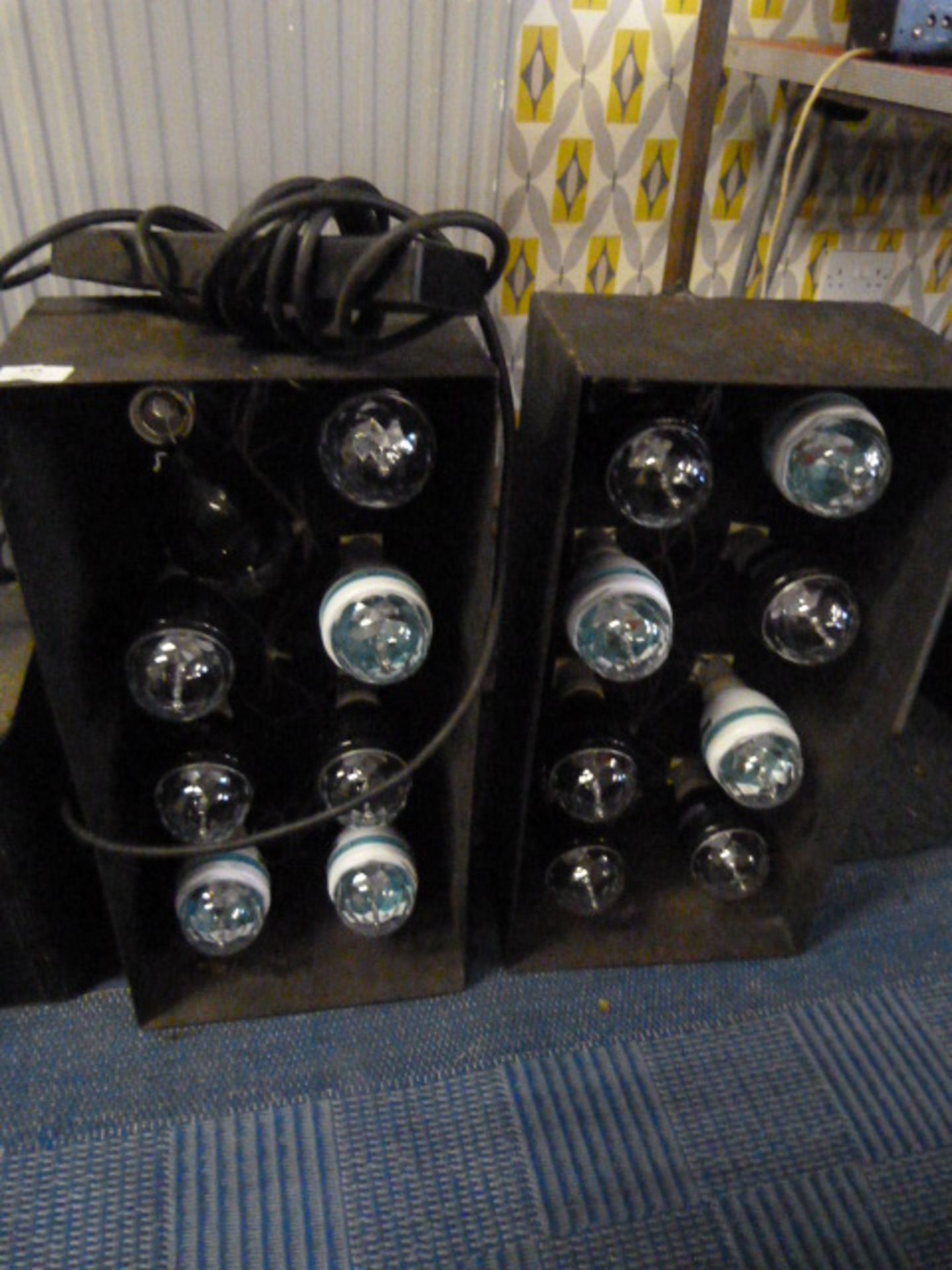 Pair of Eight Spotlight Disco Lighting in Cases