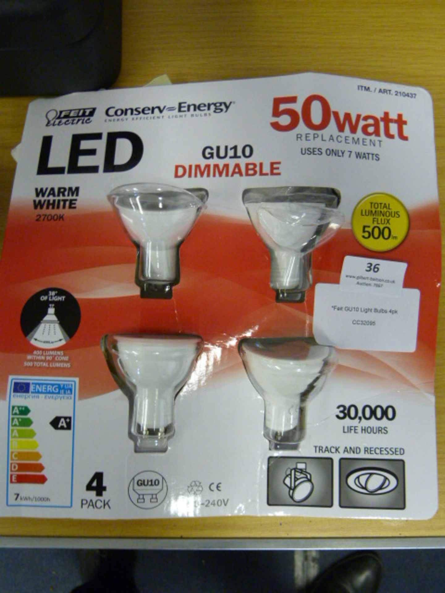 *Feit GU10 Light Bulbs 4pk