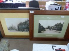 Pair of Framed Photo Prints Brigg "Town Hall" and "Grammar School Road"