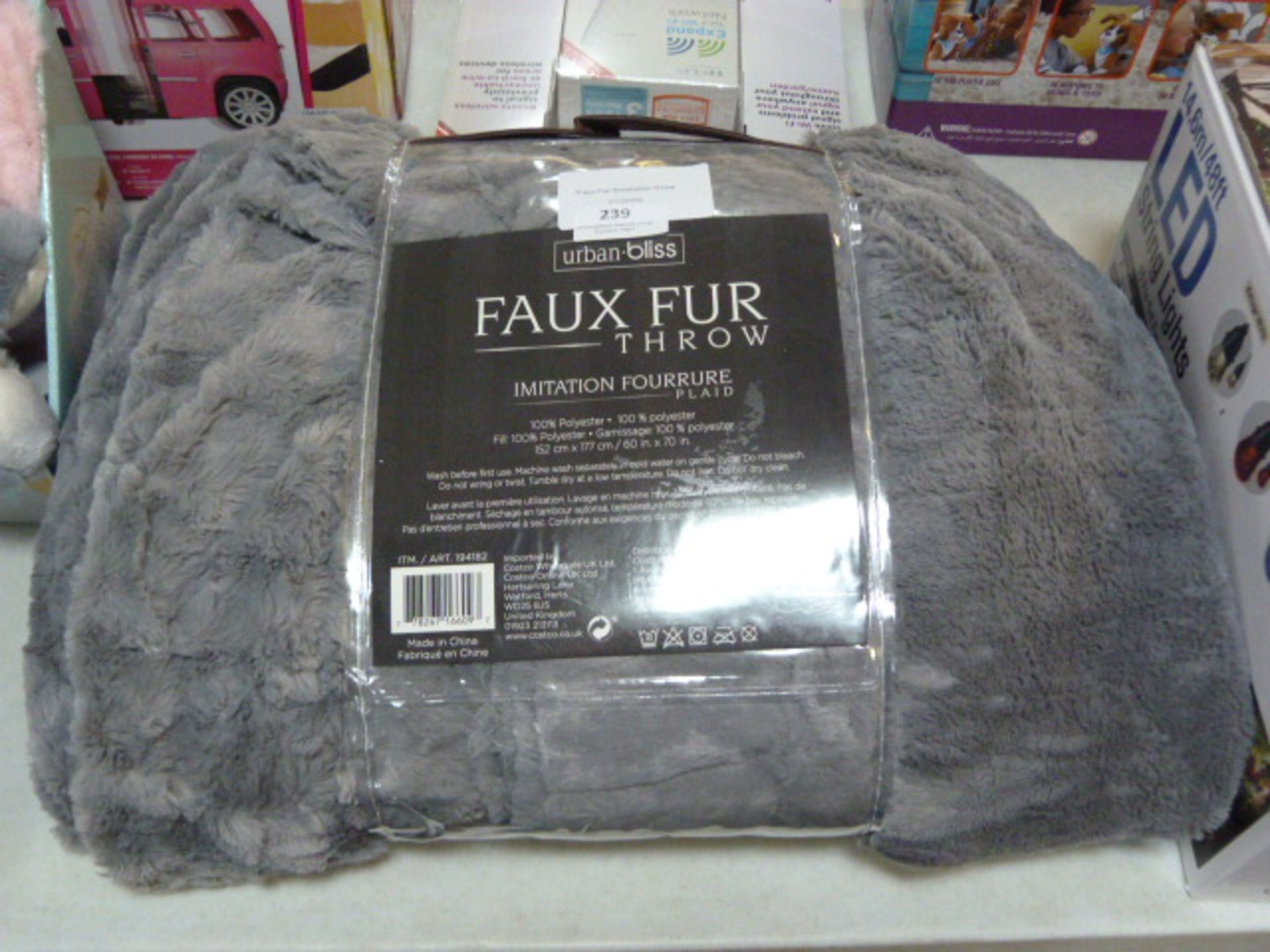 *Faux Fur Reversible Throw