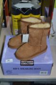 *Kids Shearling Boots (Brown) Size:9