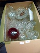 Large Box of Glassware, Drinking Glassware, Cake D