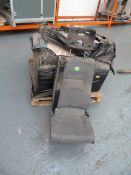 *Pallet of Mixed New Ambulance and Minibus Seating with Tilt Seats and Three Point Safety Harnesses