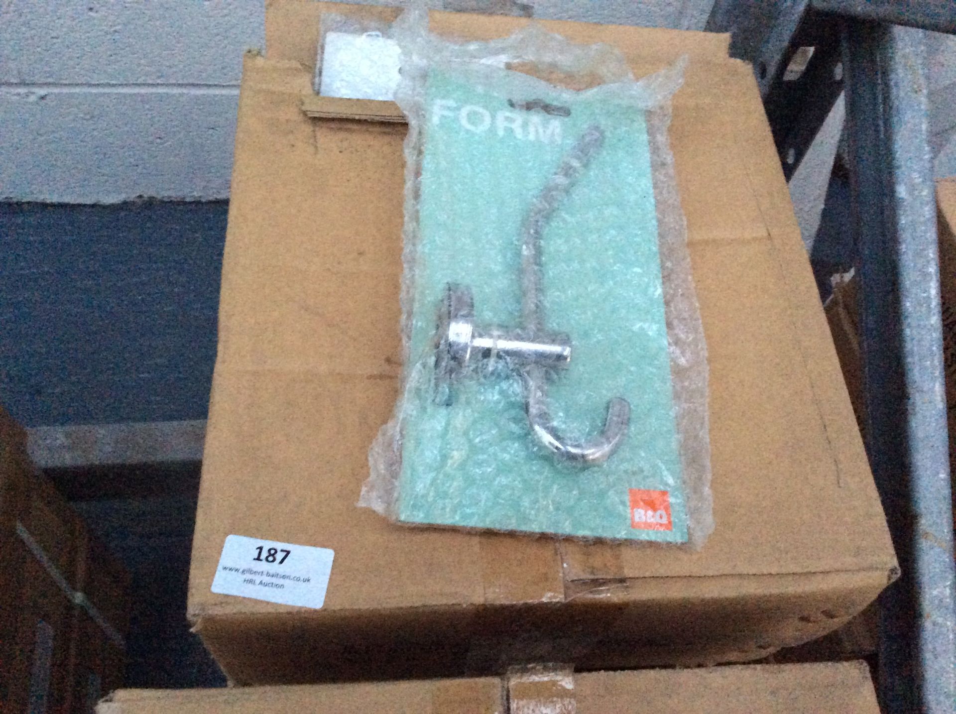 Box Containing Six B&Q Coat Hooks