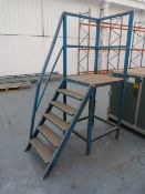 *Set of Steel Loading Steps with Hand Rail