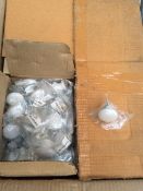 Box Containing 200 White Ceramic Knobs H349.BO1