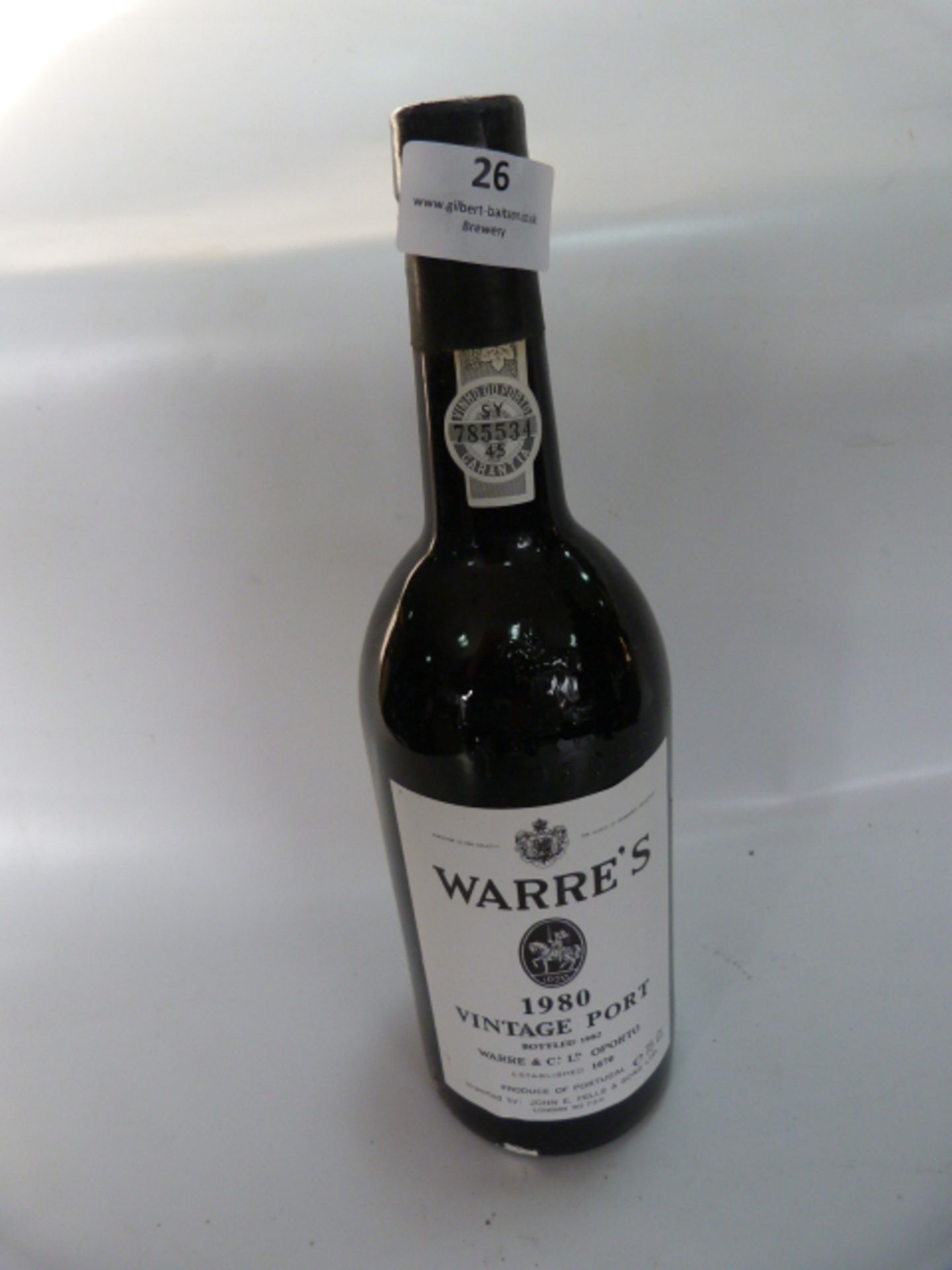 Bottle of Warre's Vintage Port 1980