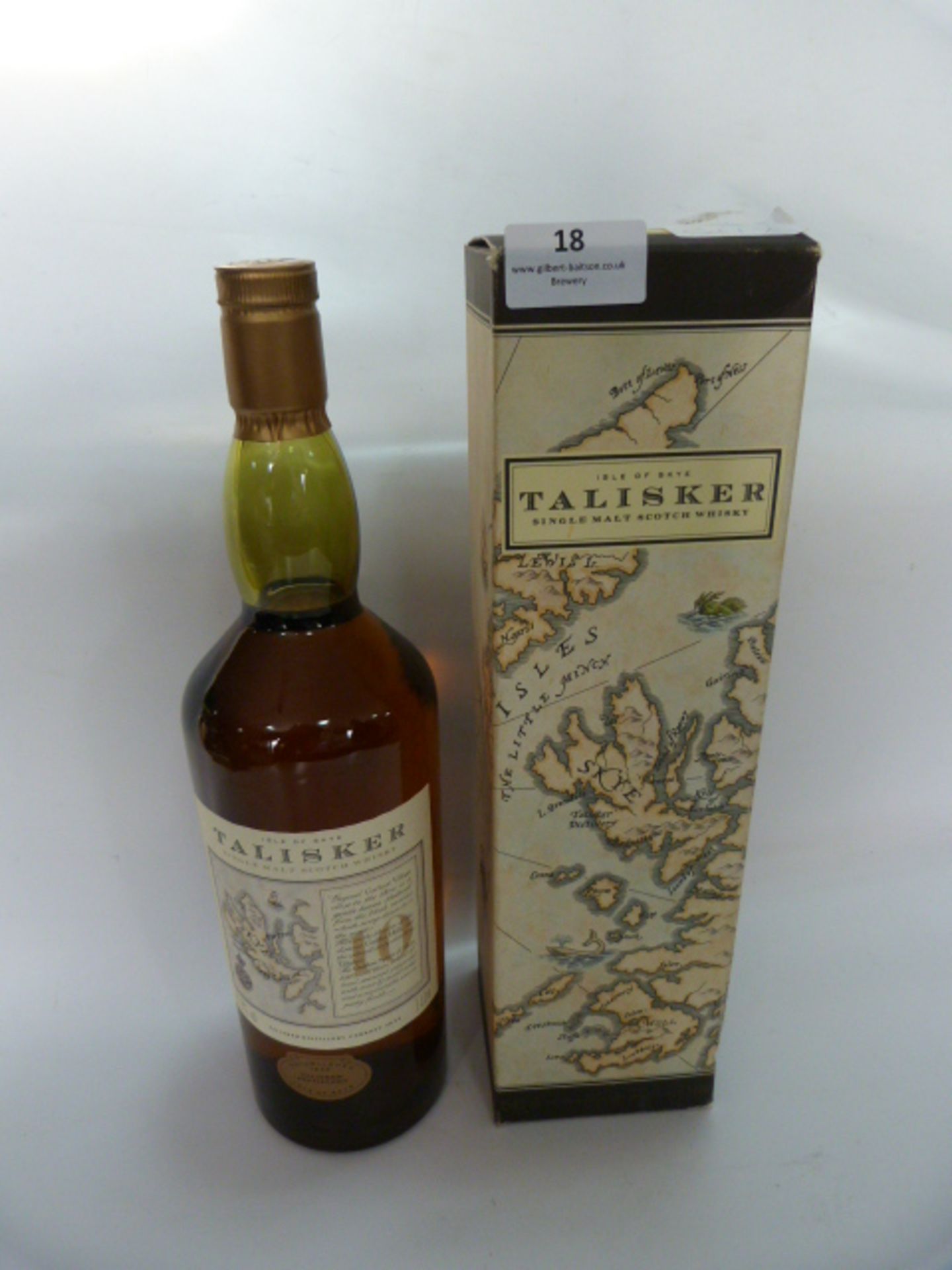 Bottle of Isle of Skye Talisker Single Malt Scotch Whiskey 1L