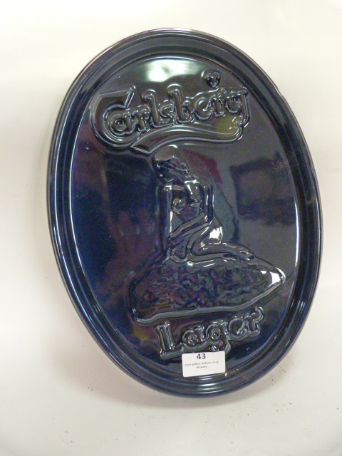 Pottery Wall Plaque "Carlsberg Lager"