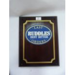 Wooden Wall Plaque "Ruddles Best Bitter, Last Orde