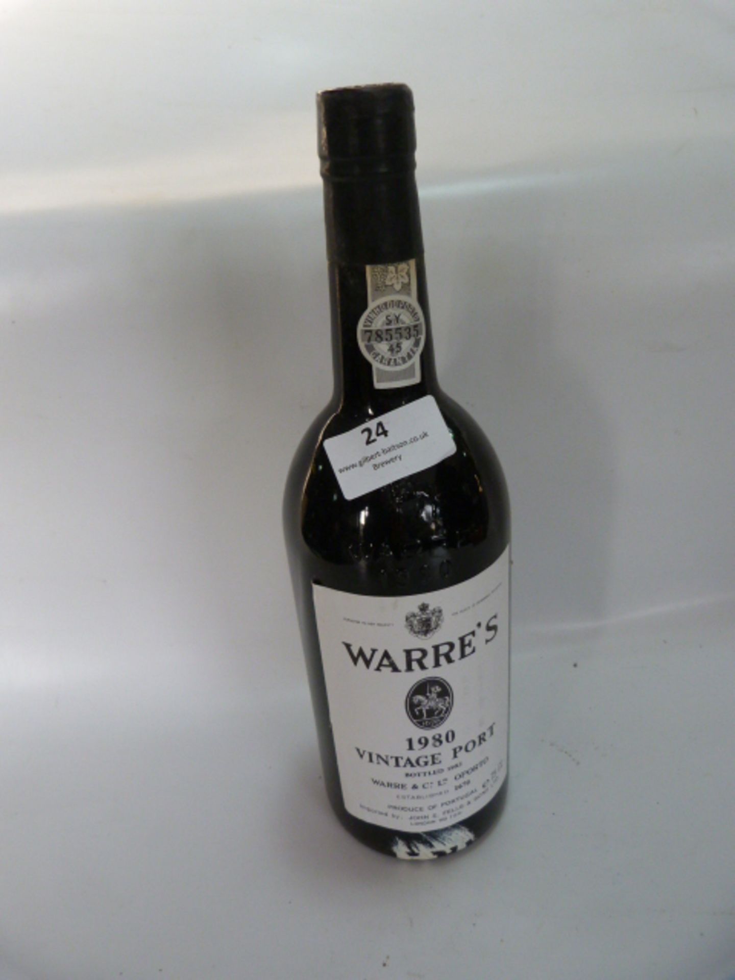 Bottle of Warre's Vintage Port 1980