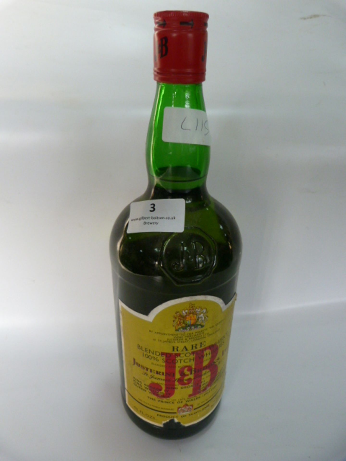 Justerini & Brooks Rare Blended Scotch Whiskey 40 fl oz 1970's