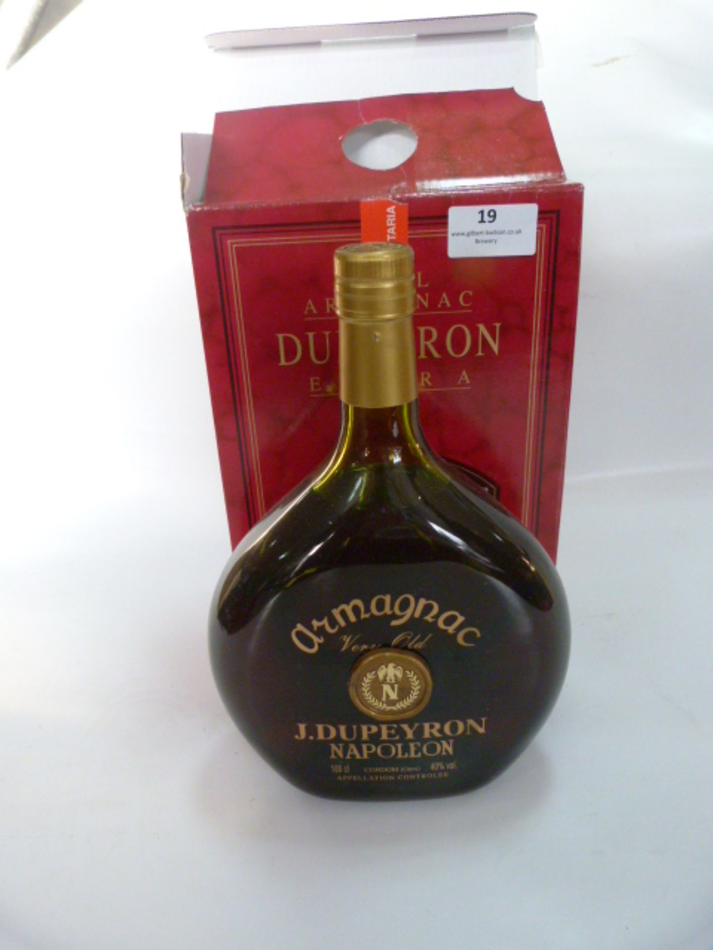 Bottle of J Dupeyron Napoleon Armagnac Extra