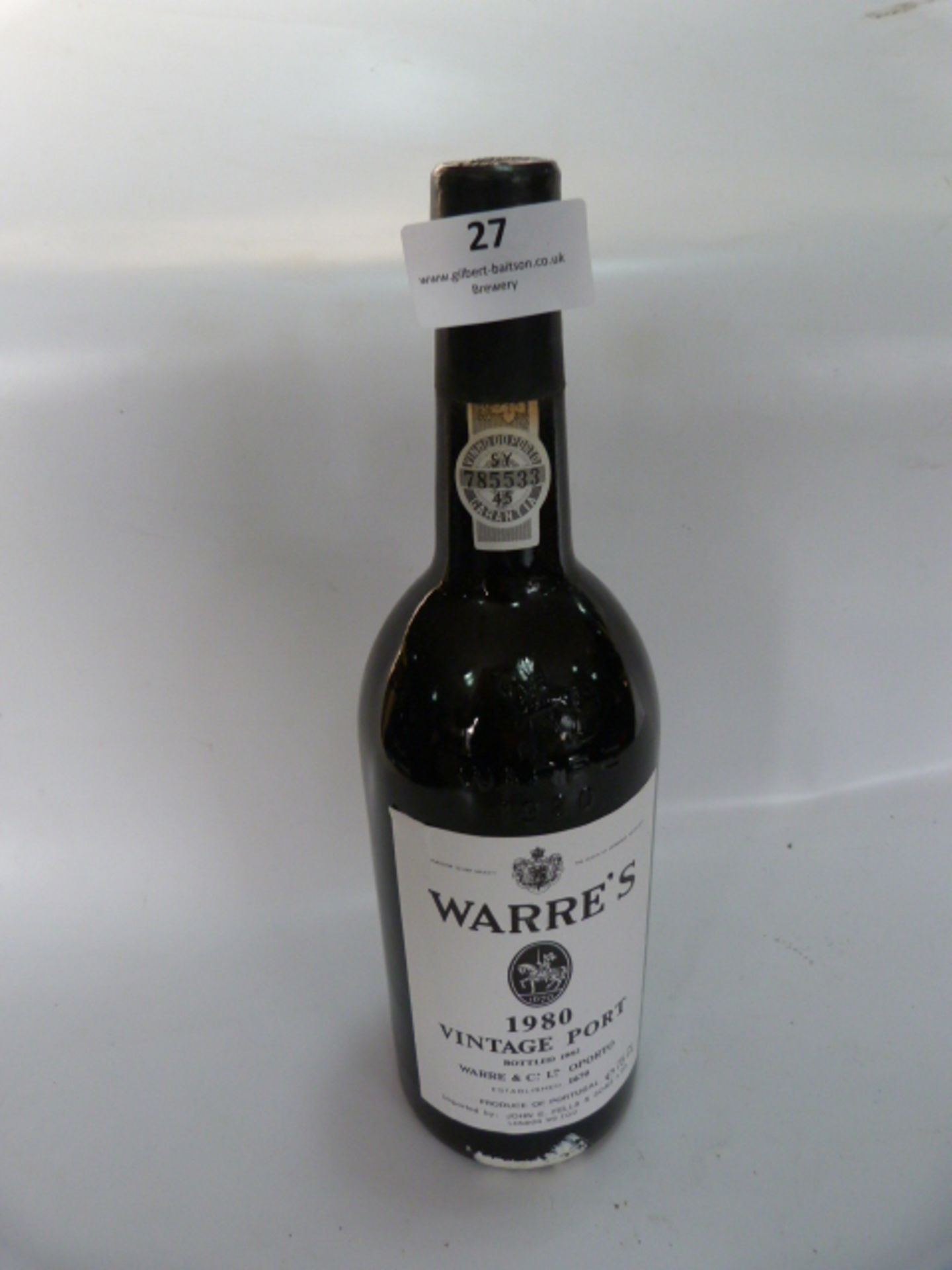 Bottle of Warre's Vintage Port 1980