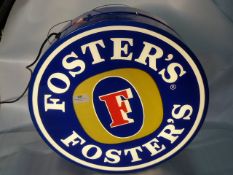 Illuminated Double Sided Fosters Lager Sign