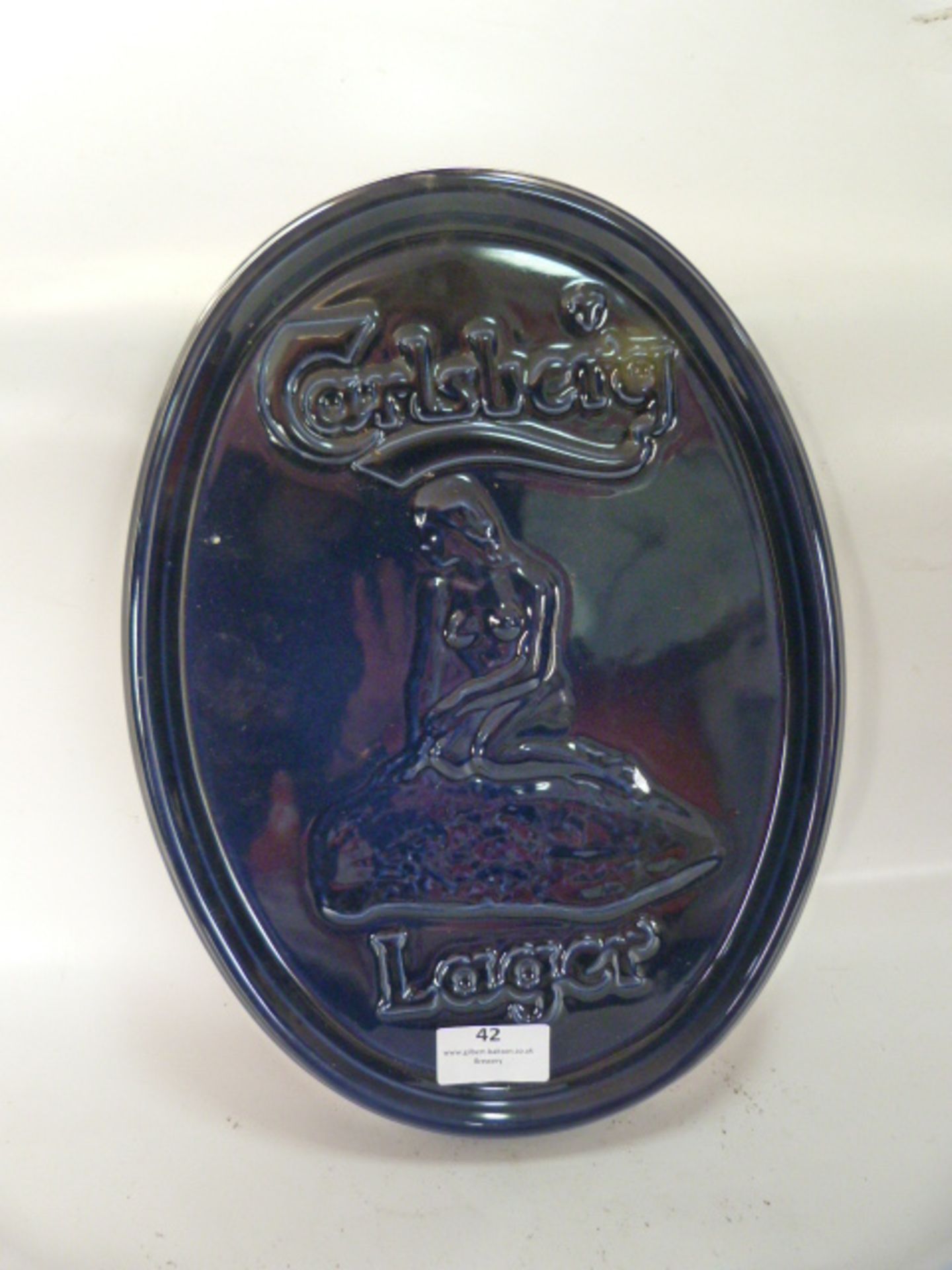 Pottery Wall Plaque "Carlsberg Lager"