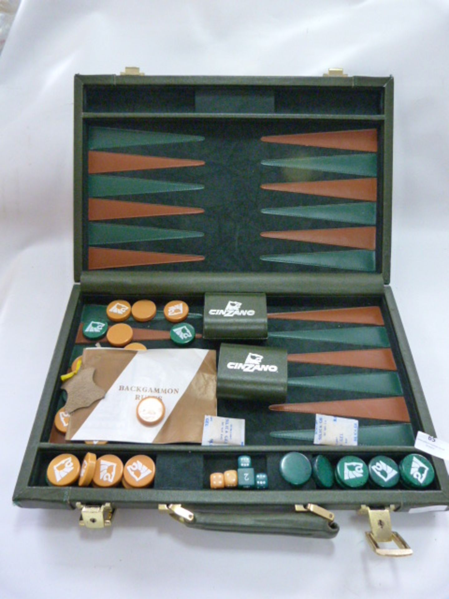 Cinzano Cased Backgammon Game