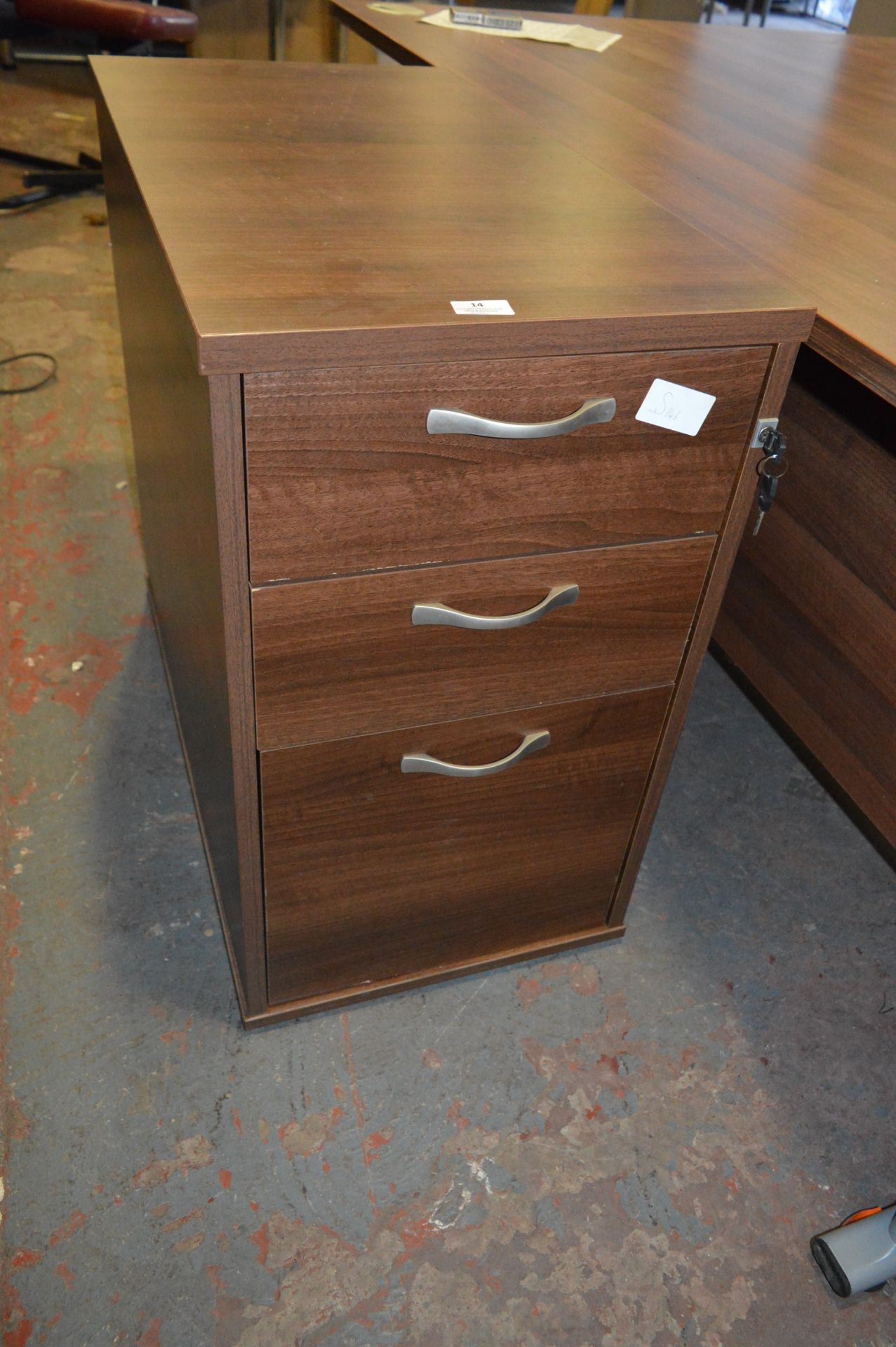 *Standalone Three Drawer Unit in Dark Cherry & Sil