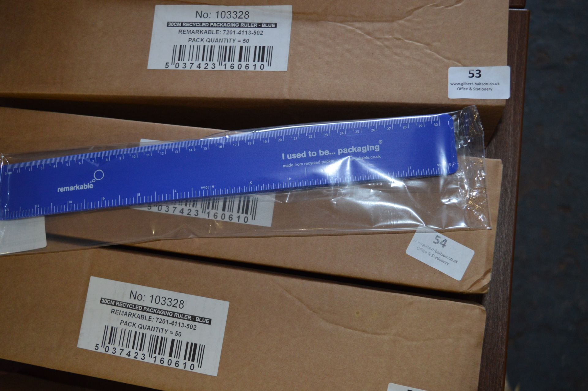 *Box Containing Recycled 50cm Rulers