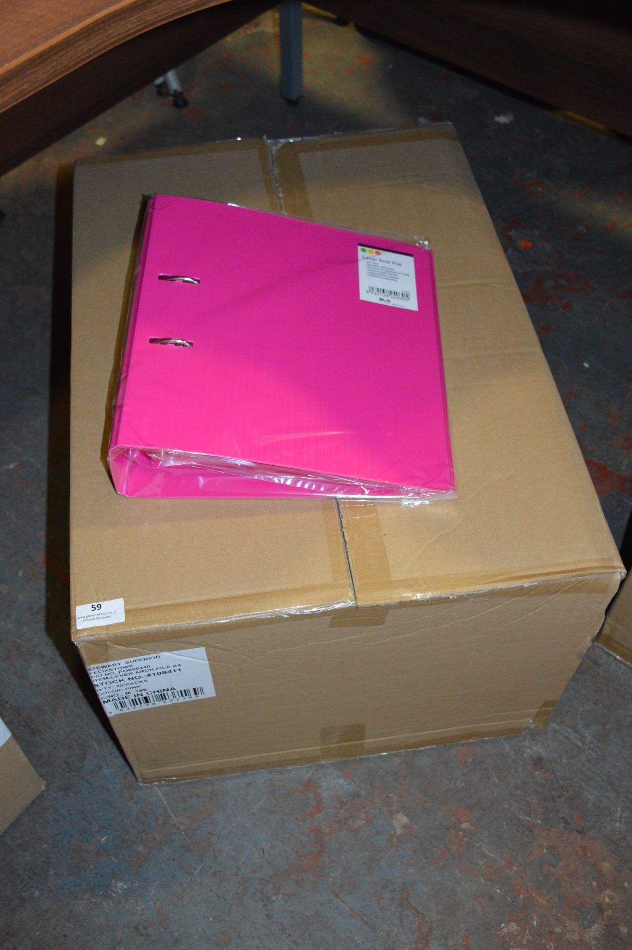 *Twenty Packs of Pink A4 Lever Arch Files