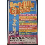 A Bertram Mills Circus poster, for South Common, Lincoln, featuring Alex Kerr and his Magnificent