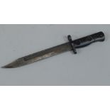 A 20thC bayonet, with metal handle, stamped L.I.A.3 960-0257 B.